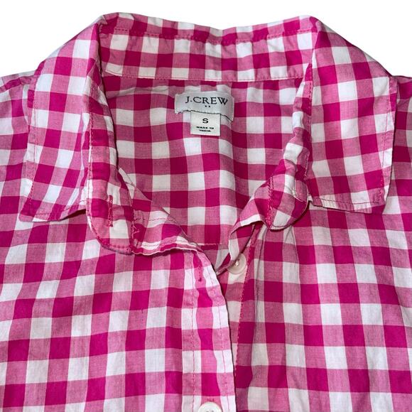 J. Crew Button Up Shirt Gingham Plaid Check - Picture 5 of 9